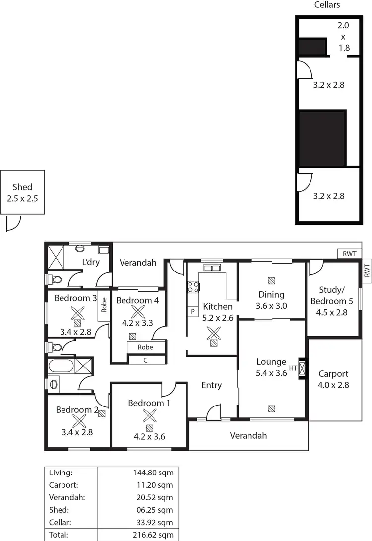 Floorplan of Homely house listing, 1 Landseer Crescent, Dernancourt SA 5075