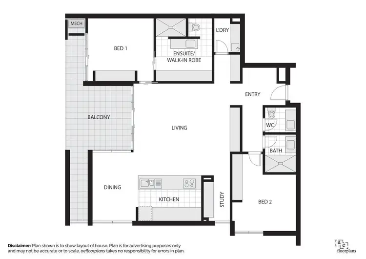 Floorplan of Homely apartment listing, 324/2 Grose Street, Deakin ACT 2600