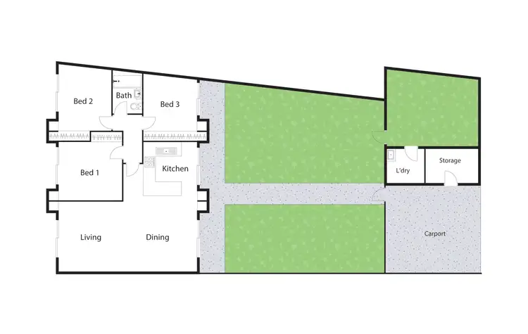 Floorplan of Homely apartment listing, 1/154 Drake-Brockman Drive, Holt ACT 2615