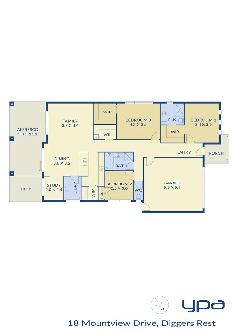 Floorplan of Homely house listing, 18 Mountview Drive, Diggers Rest VIC 3427