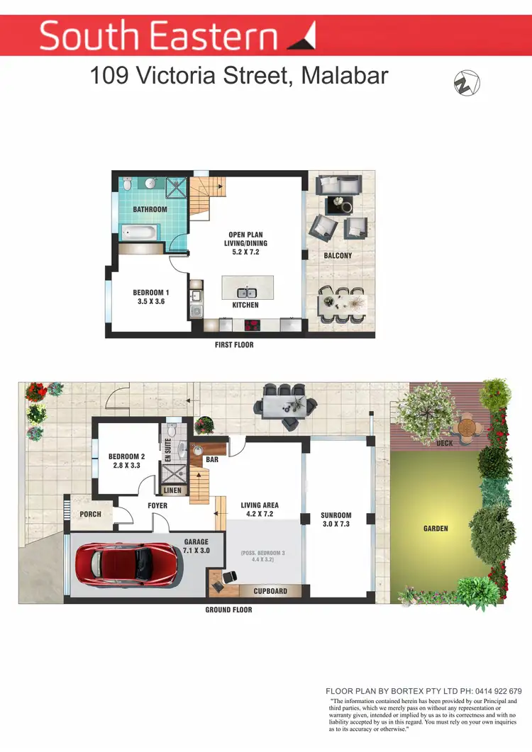 Floorplan of Homely semi-detached listing, 109 Victoria Street, Malabar NSW 2036