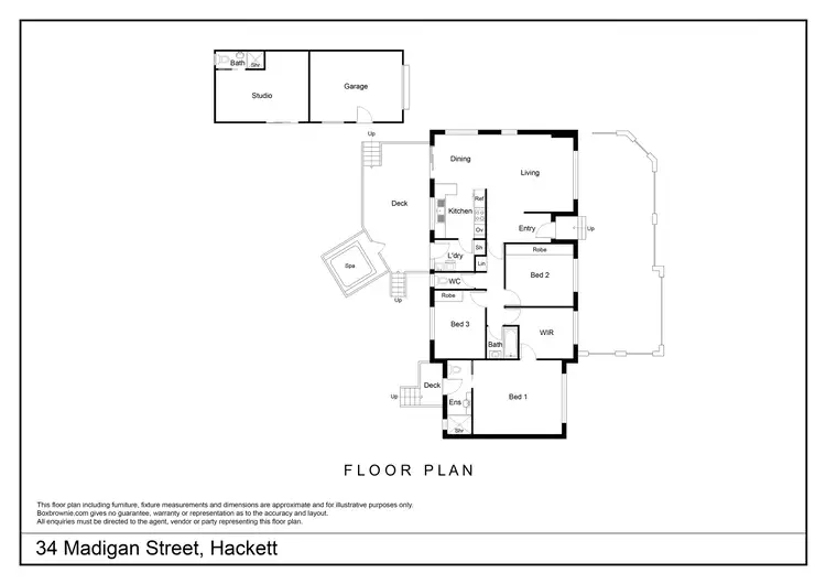 Floorplan of Homely house listing, 34 Madigan Street, Hackett ACT 2602