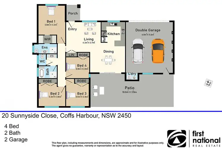 Floorplan of Homely house listing, 20 Sunnyside Close, Coffs Harbour NSW 2450