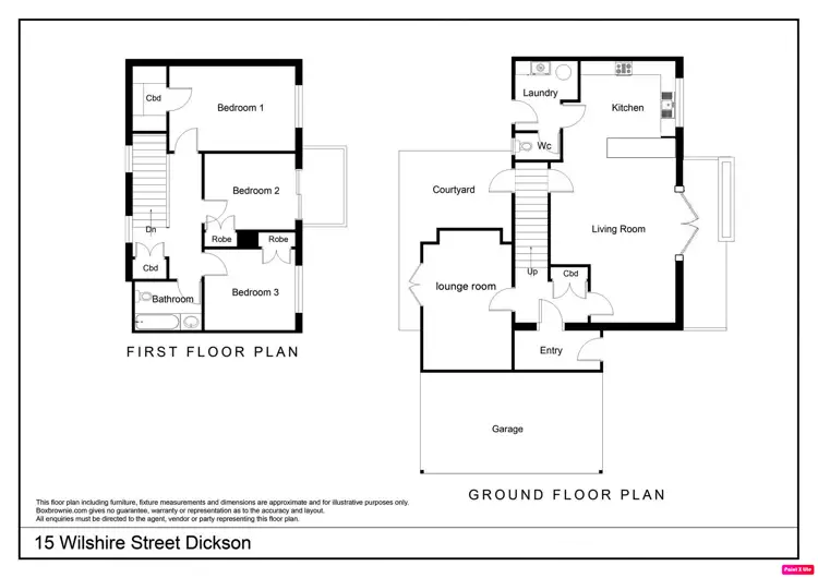 Floorplan of Homely house listing, 15 Wilshire Street, Dickson ACT 2602