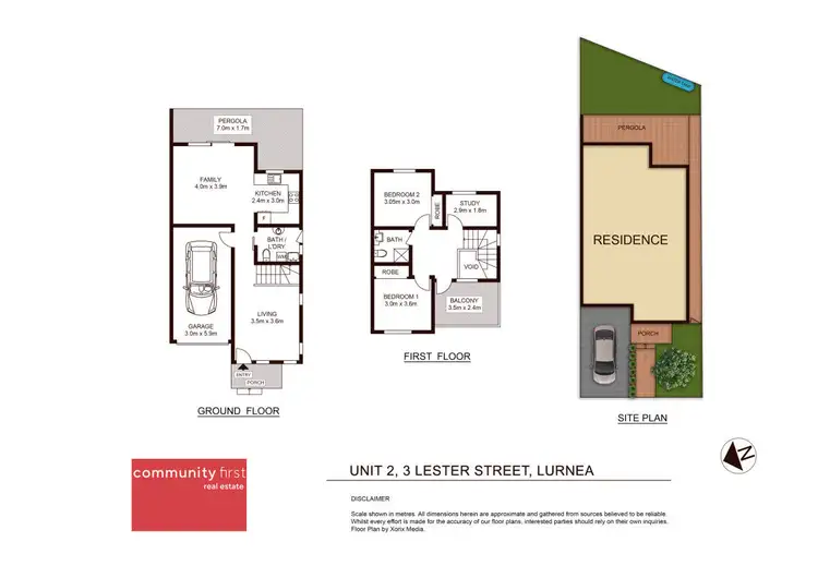 Floorplan of Homely townhouse listing, 1/3 Lester Street, Lurnea NSW 2170