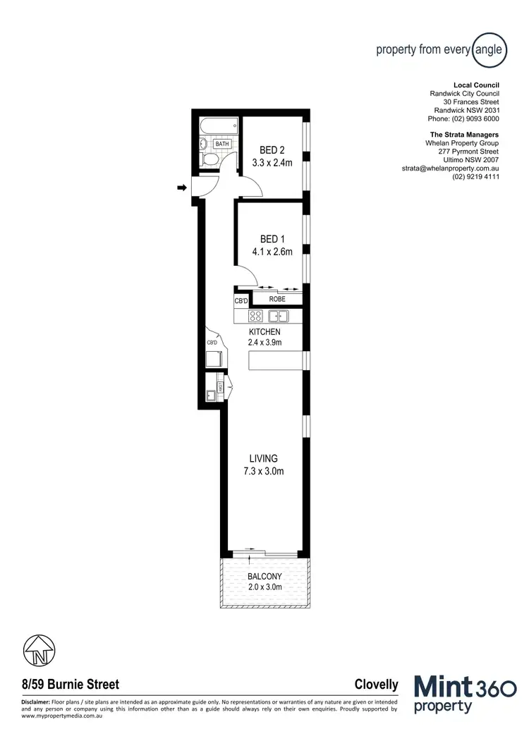 Floorplan of Homely apartment listing, 8/59 Burnie Street, Clovelly NSW 2031