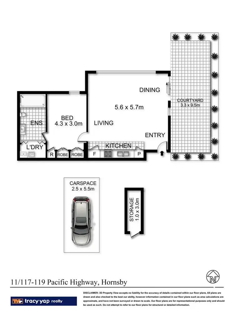 Floorplan of Homely apartment listing, 11/117-119 Pacific Highway, Hornsby NSW 2077