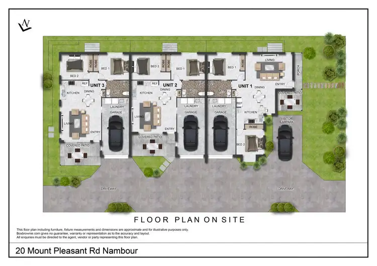 Floorplan of Homely semi-detached listing, 1/20 Mount Pleasant Road, Nambour QLD 4560