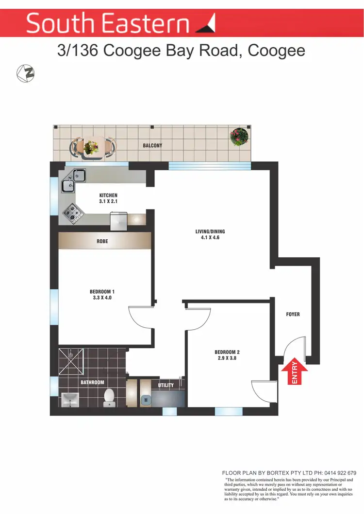 Floorplan of Homely apartment listing, 3/136 Coogee Bay Road, Coogee NSW 2034
