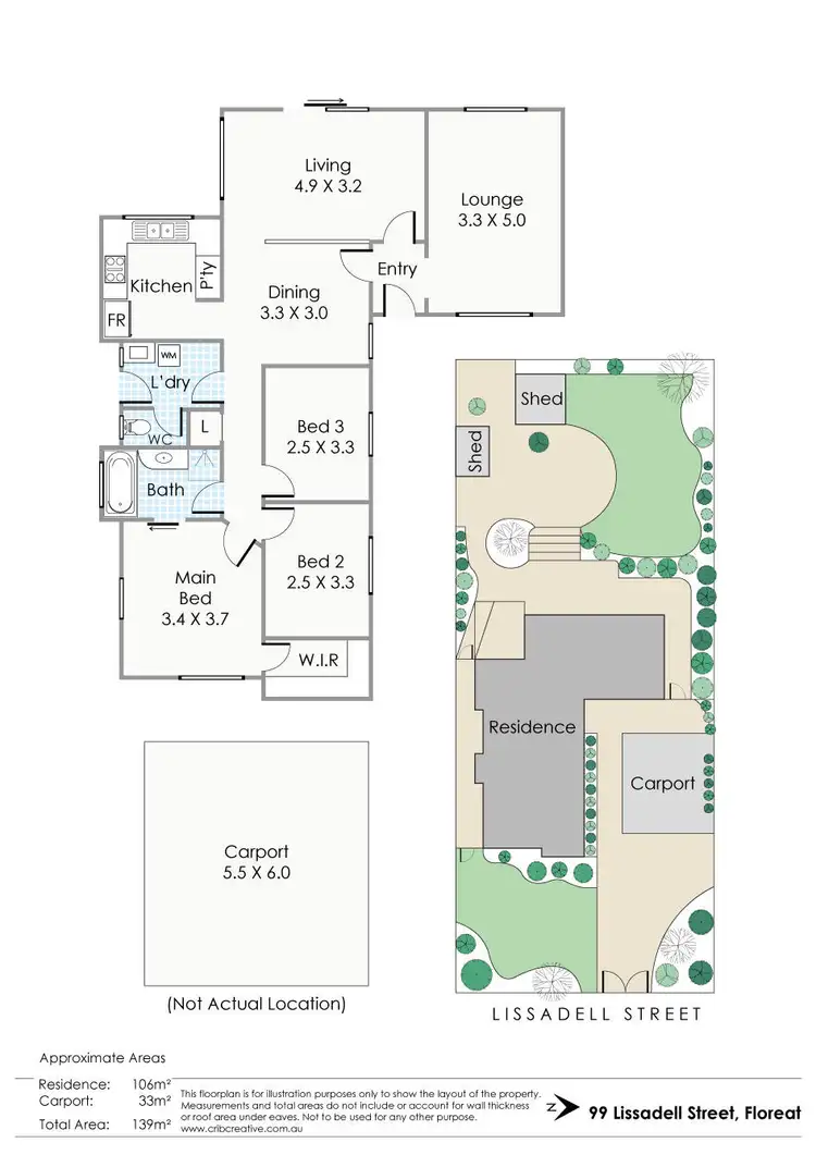 Floorplan of Homely house listing, 99 Lissadell Street, Floreat WA 6014