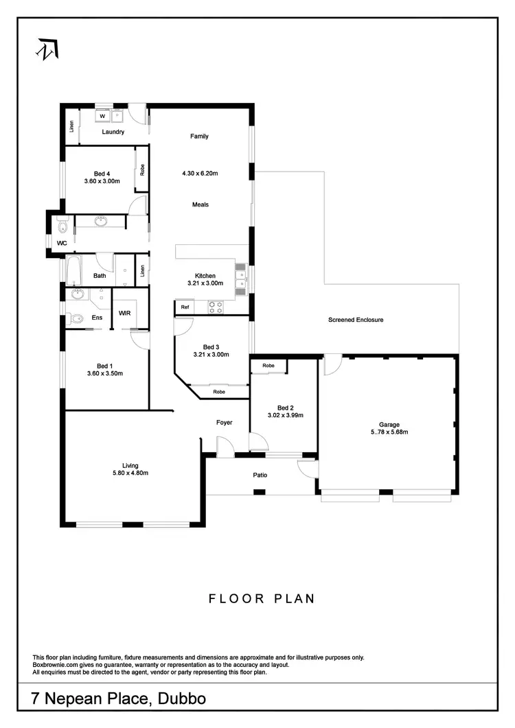 Floorplan of Homely house listing, 7 Nepean Place, Dubbo NSW 2830