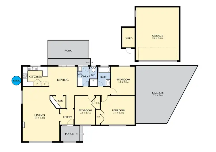 Floorplan of Homely house listing, 4 Tyrrell Close, Corio VIC 3214