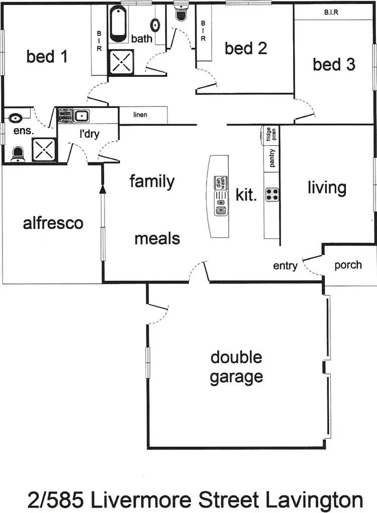 Floorplan of Homely townhouse listing, 2/585 Livermore Street, Lavington NSW 2641
