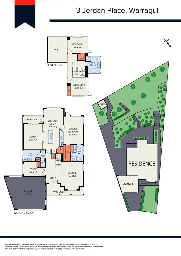 Floorplan of Homely house listing, 3 Jerdan Place, Warragul VIC 3820