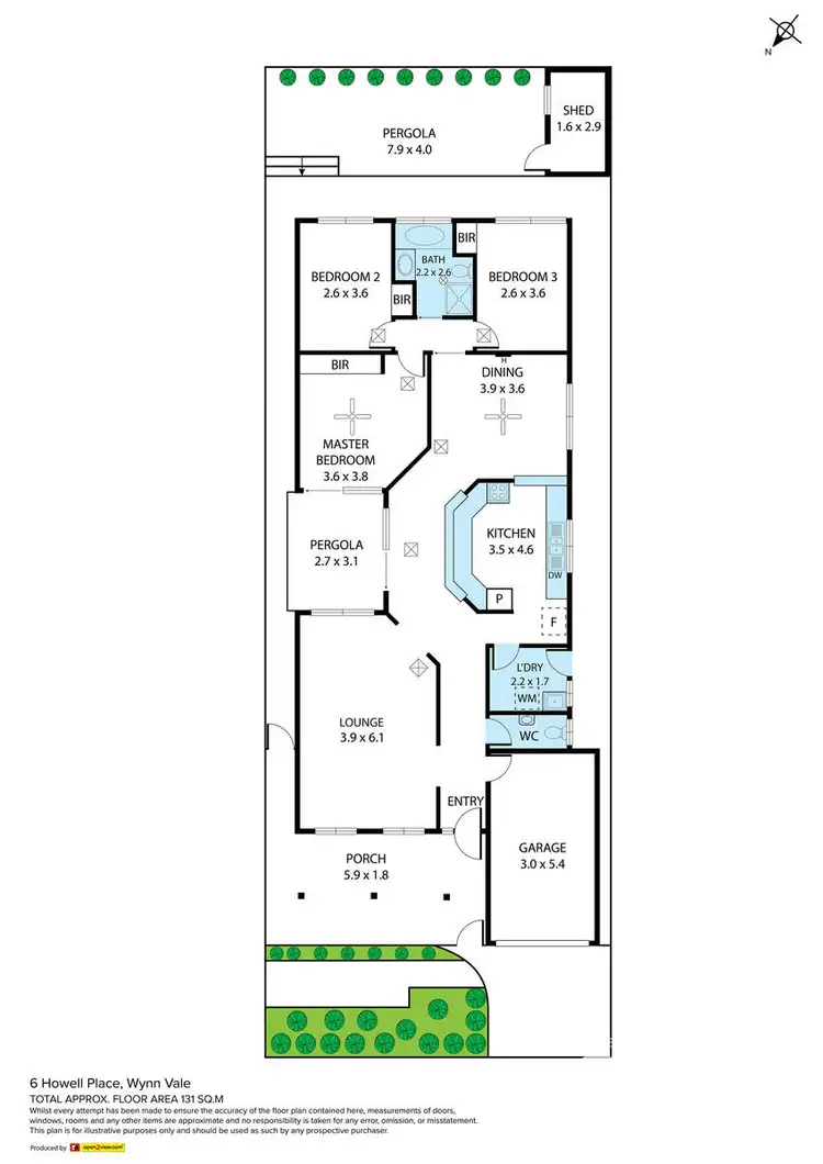 Floorplan of Homely house listing, 6 Howell Place, Wynn Vale SA 5127