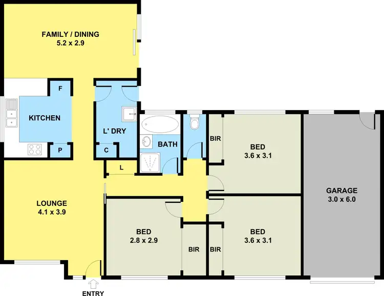Floorplan of Homely unit listing, 1/41-43 Bruce Street, Dandenong VIC 3175