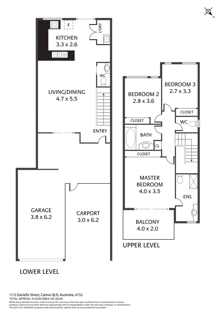 Floorplan of Homely townhouse listing, 11/5 Daniells Street, Carina QLD 4152