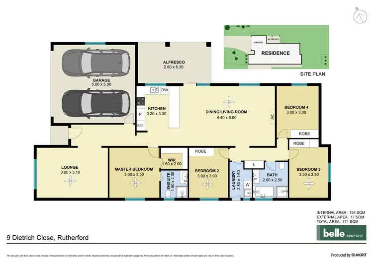 Floorplan of Homely house listing, 9 Dietrich Close, Rutherford NSW 2320