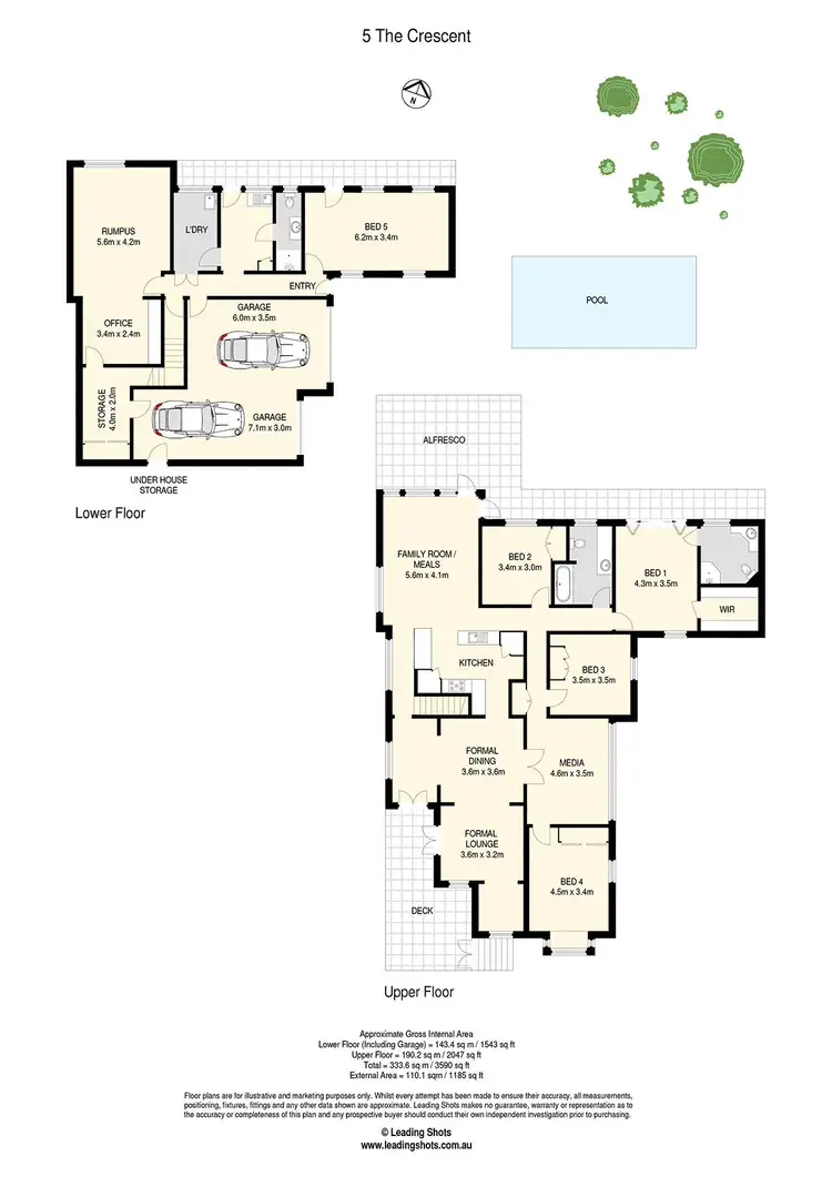 Floorplan of Homely house listing, 5 The Crescent, Ashgrove QLD 4060