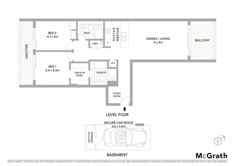 Floorplan of Homely apartment listing, 422/22 Baywater Drive, Wentworth Point NSW 2127