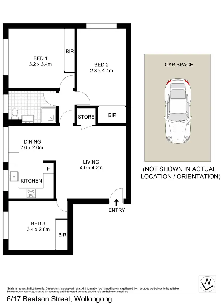 Floorplan of Homely apartment listing, 6/17-19 Beatson Street, Wollongong NSW 2500