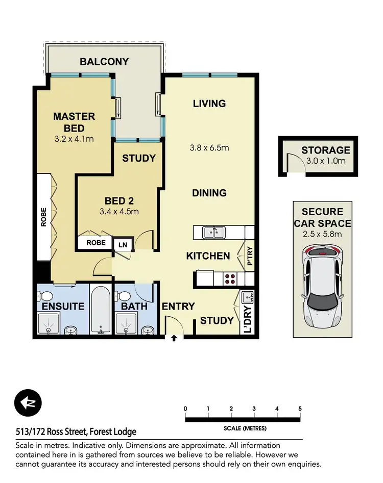 Floorplan of Homely apartment listing, 513/172 Ross Street, Forest Lodge NSW 2037