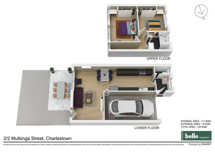Floorplan of Homely unit listing, 2/2 Mulbinga Street, Charlestown NSW 2290