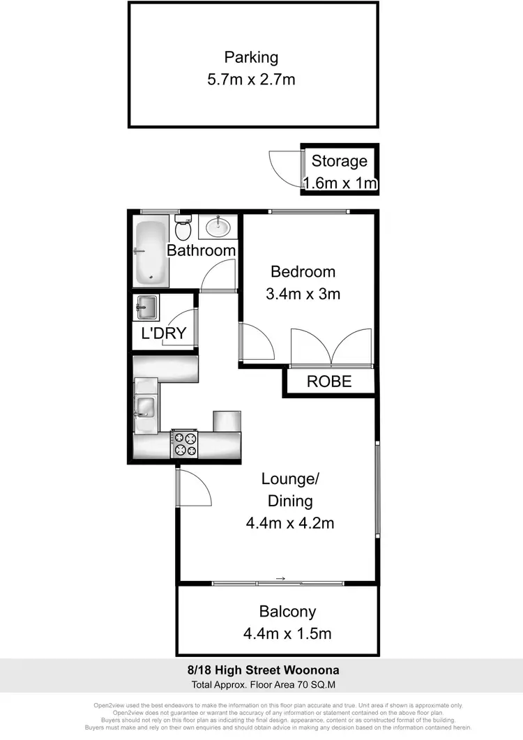 Floorplan of Homely unit listing, 8/18 High Street, Woonona NSW 2517