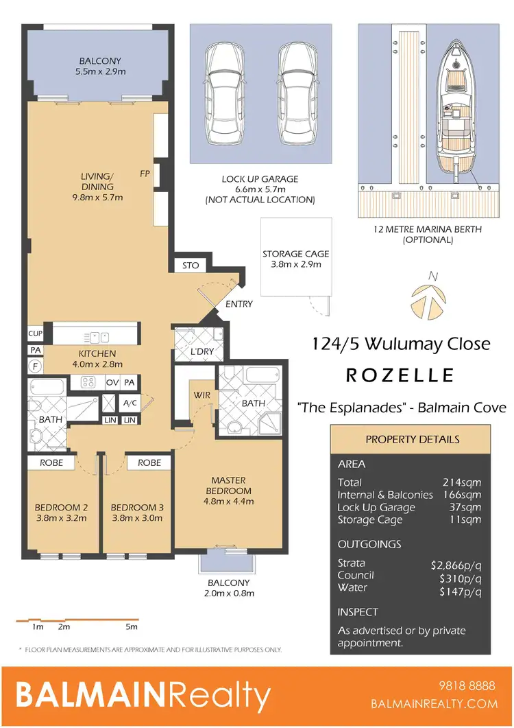 Floorplan of Homely apartment listing, 124/5 Wulumay Close, Rozelle NSW 2039