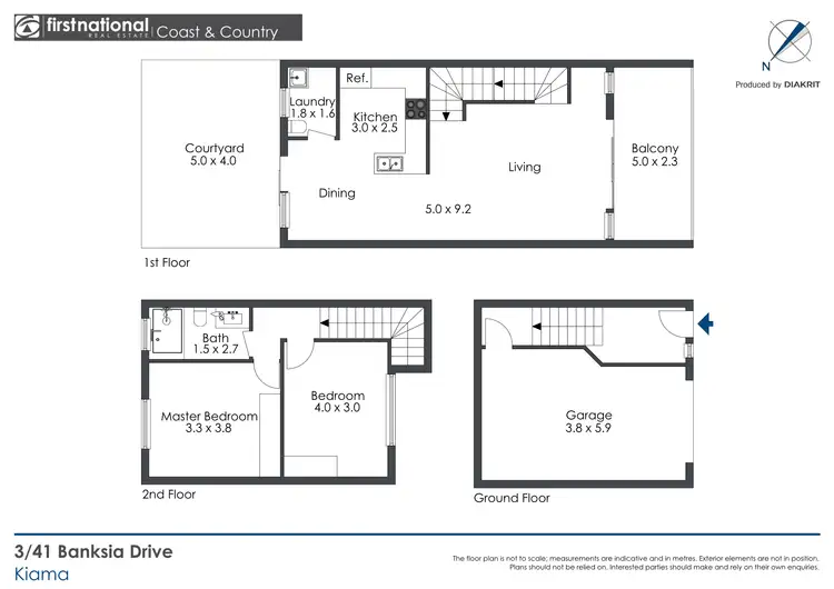 Floorplan of Homely townhouse listing, 3/41 Banksia Drive, Kiama NSW 2533