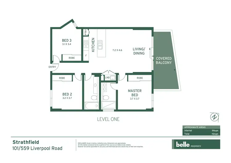 Floorplan of Homely apartment listing, 101/559 Liverpool Road, Strathfield NSW 2135
