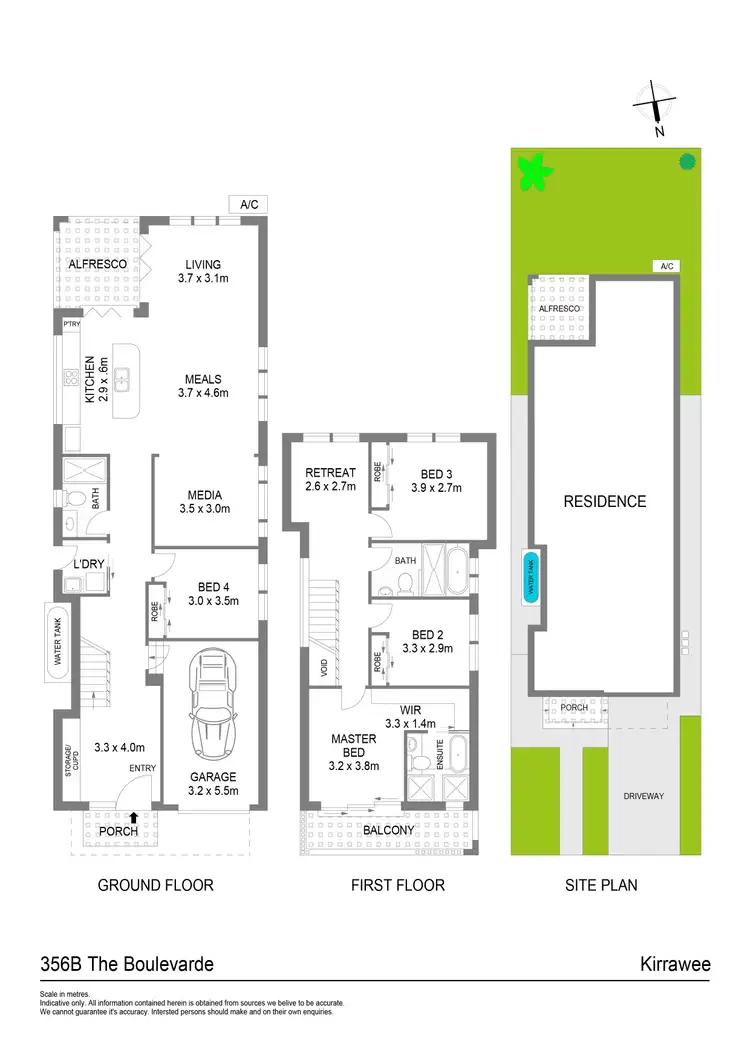 Floorplan of Homely house listing, 356B The Boulevarde, Kirrawee NSW 2232
