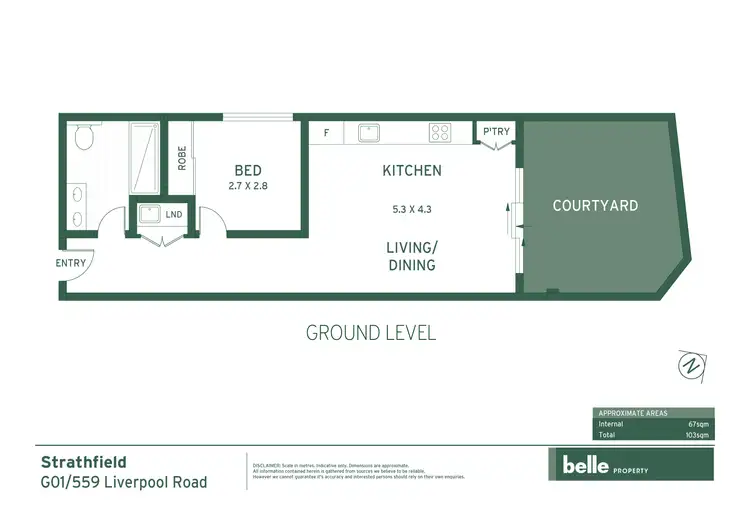 Floorplan of Homely apartment listing, G01/559 Liverpool Road, Strathfield NSW 2135