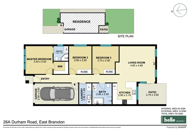 Floorplan of Homely semi-detached listing, 26A Durham Road, East Branxton NSW 2335