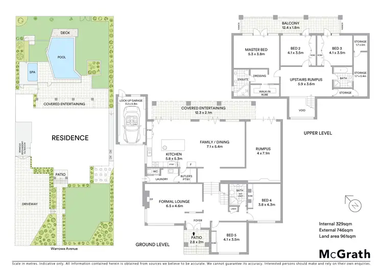 Floorplan of Homely house listing, 5 Warrowa Avenue, West Pymble NSW 2073