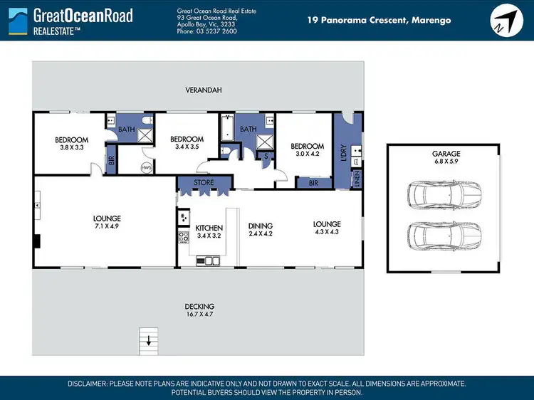 Floorplan of Homely house listing, 19 Panorama Crescent, Marengo VIC 3233