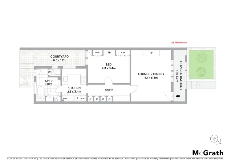 Floorplan of Homely apartment listing, 1/274 Bridge Road, Forest Lodge NSW 2037