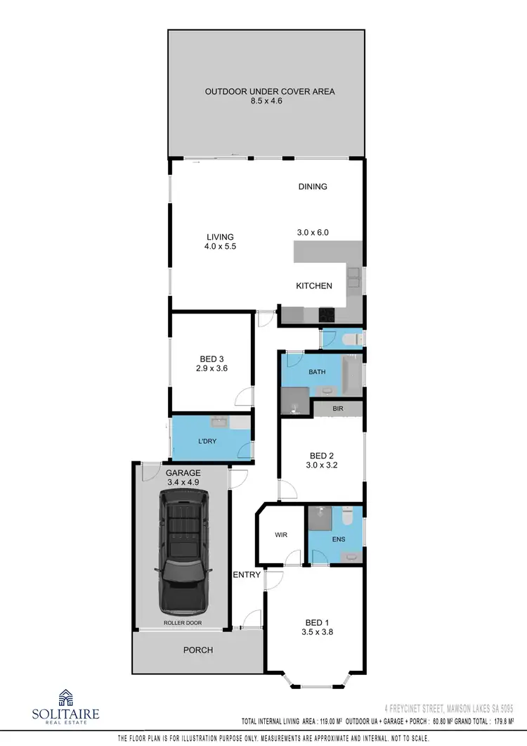 Floorplan of Homely house listing, 4 Freycinet Street, Mawson Lakes SA 5095