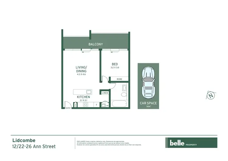 Floorplan of Homely apartment listing, 12/22-26 Ann Street, Lidcombe NSW 2141