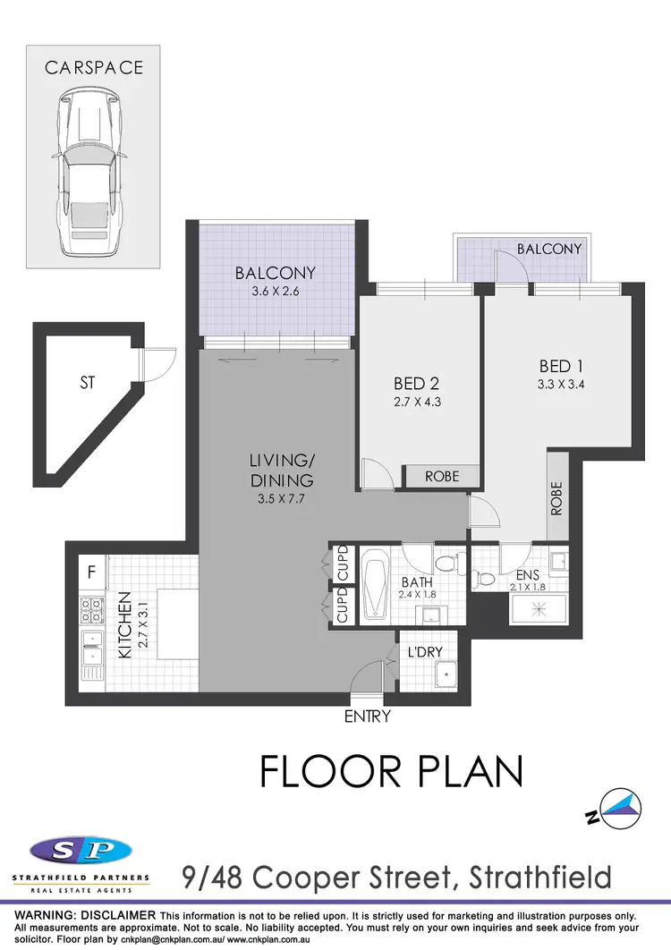 Floorplan of Homely apartment listing, 9/48 Cooper Street, Strathfield NSW 2135