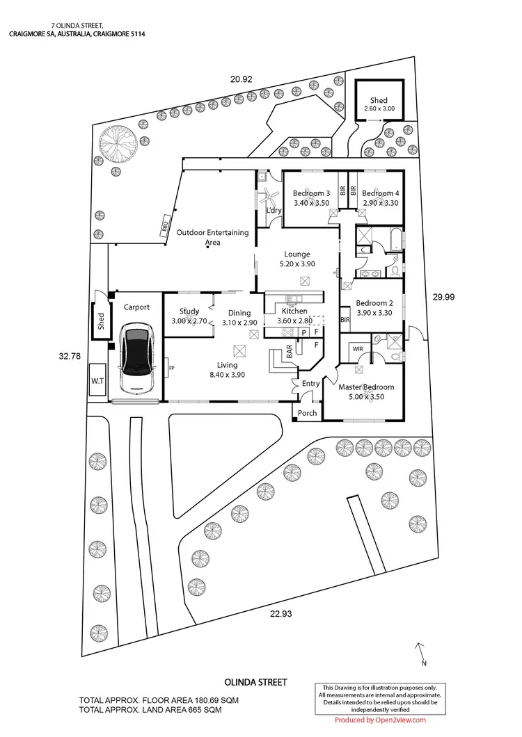 Floorplan of Homely house listing, 7 Olinda Street, Craigmore SA 5114