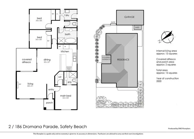 Floorplan of Homely unit listing, 2/186 Dromana Parade, Safety Beach VIC 3936