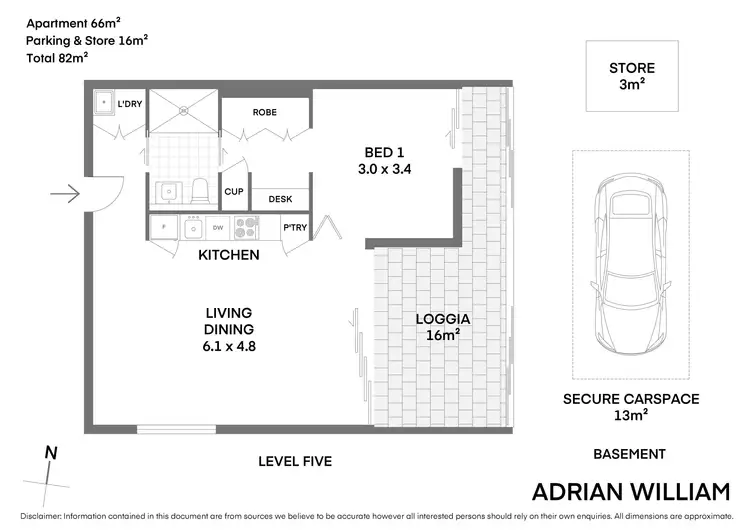 Floorplan of Homely apartment listing, A503/1 Gantry Lane, Camperdown NSW 2050