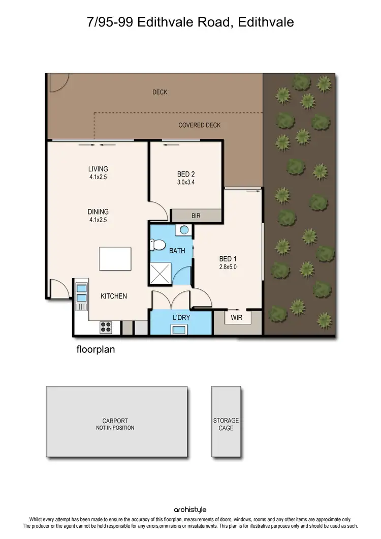 Floorplan of Homely apartment listing, 7/95-99 Edithvale Road, Edithvale VIC 3196