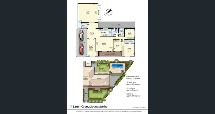 Floorplan of Homely house listing, 7 Larter Court, Mount Martha VIC 3934