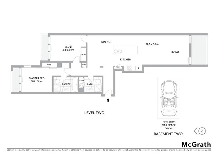 Floorplan of Homely unit listing, 201E/599 Pacific Highway, St Leonards NSW 2065
