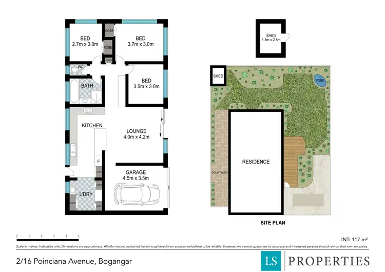 Floorplan of Homely semi-detached listing, 2/16 Poinciana Avenue, Bogangar NSW 2488