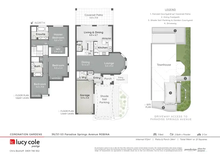 Floorplan of Homely townhouse listing, 39/37-53 Paradise Springs Avenue, Robina QLD 4226