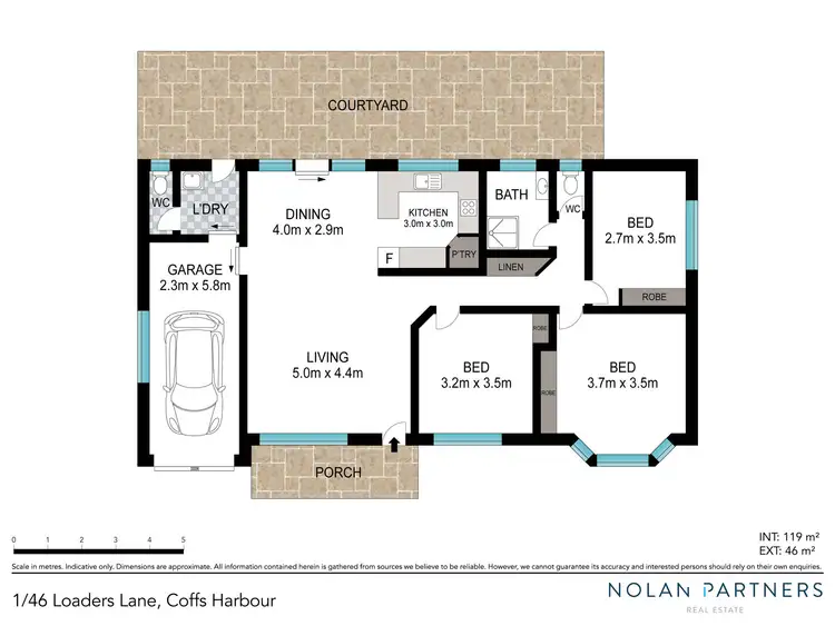 Floorplan of Homely villa listing, 1/46 Loaders Lane, Coffs Harbour NSW 2450