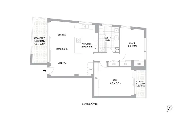 Floorplan of Homely unit listing, 4/8 Boorima Place, Cronulla NSW 2230